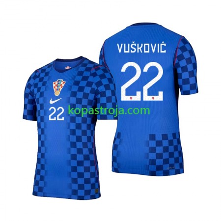 Billiga Fotbollströjor Kroatien Luka Vuskovic 22 Borta tröja WM 2026 Kortärmad